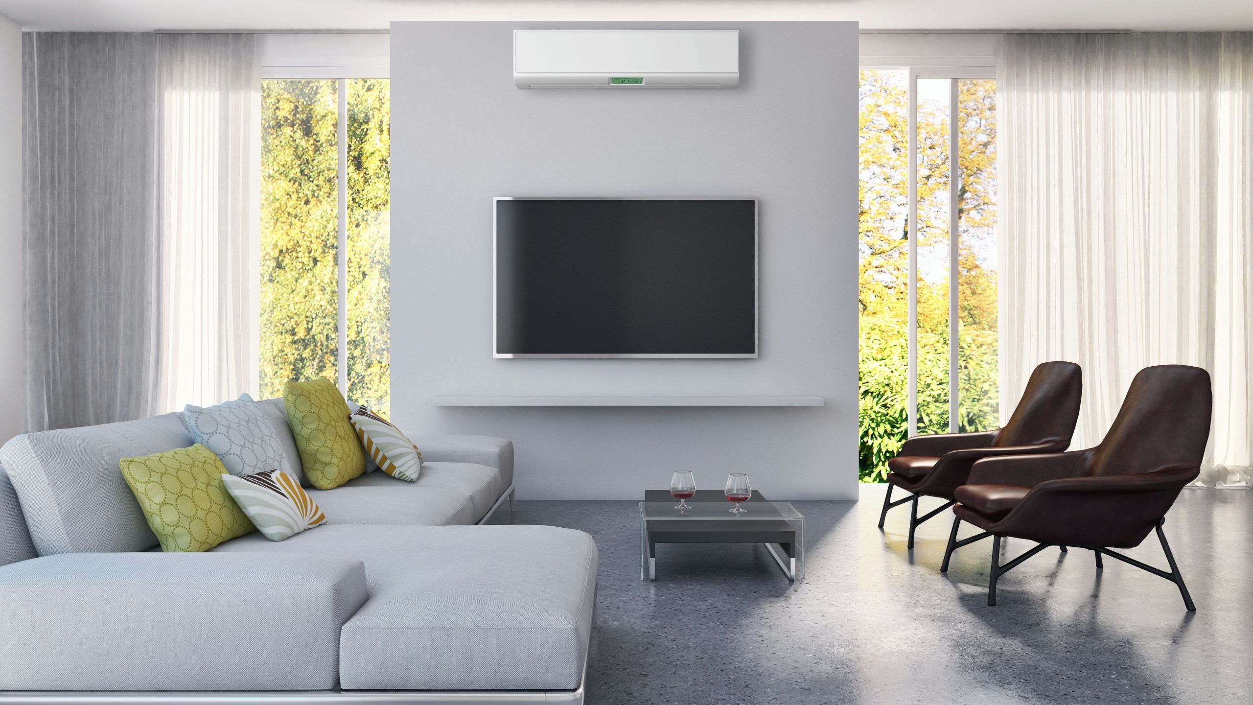 modern-interior-with-air-conditioning-3d-rendering-illustration